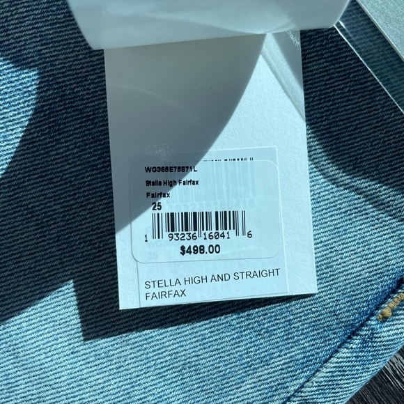 NWT JOHN ELLIOTT STELLA HIGH RISE AND STRAIGHT FAIRFAX JEANS SIZE 25 LIGHT DENIM - Picture 8 of 13